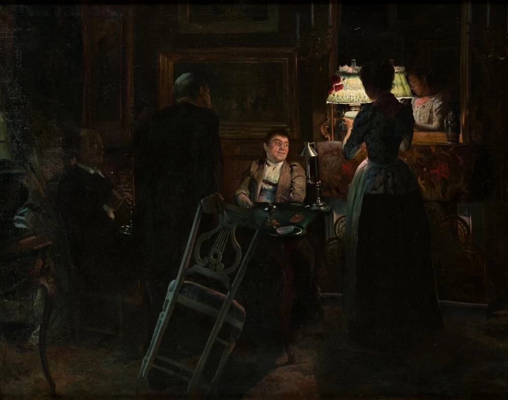 Gioco di carte in terzina, 1893
